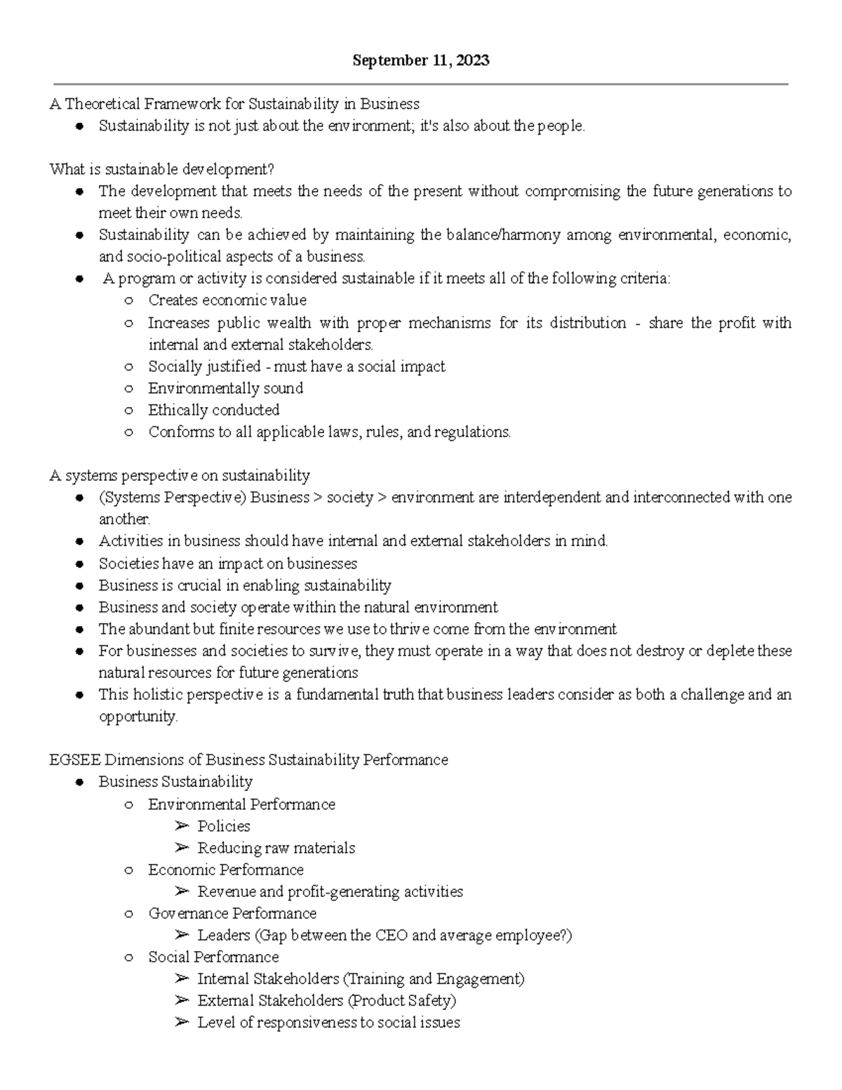 Sustbus Notes - September 11, 2023 A Theoretical Framework for ...