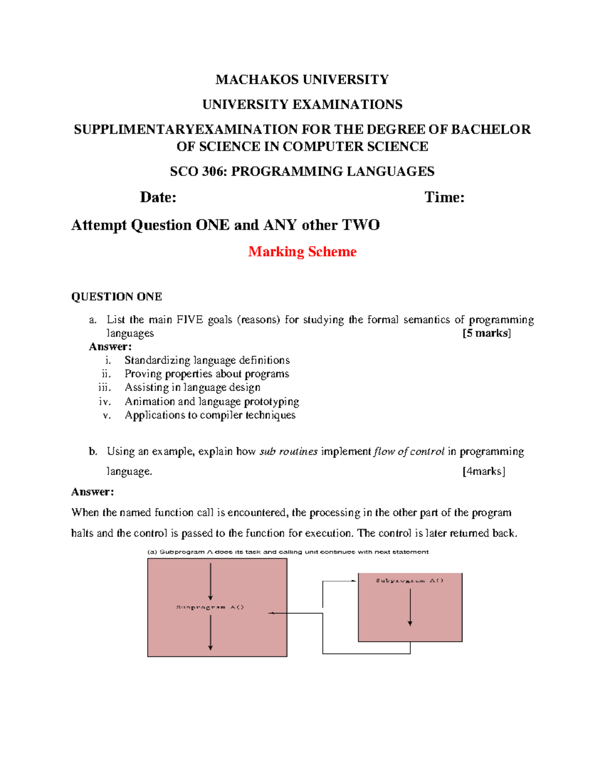 SCO 306 Programming Languages - MACHAKOS UNIVERSITY UNIVERSITY ...