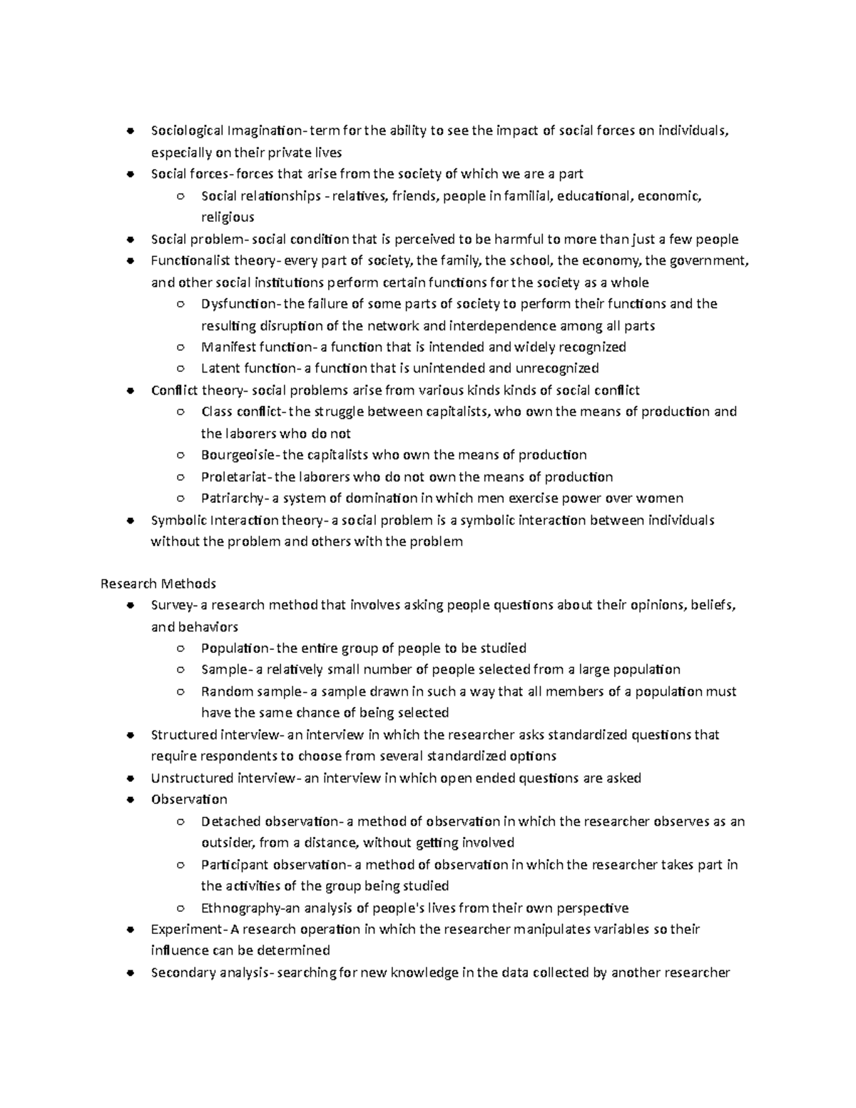 Chapter 1 - Summary Social Problems - Sociological Imagination- term ...