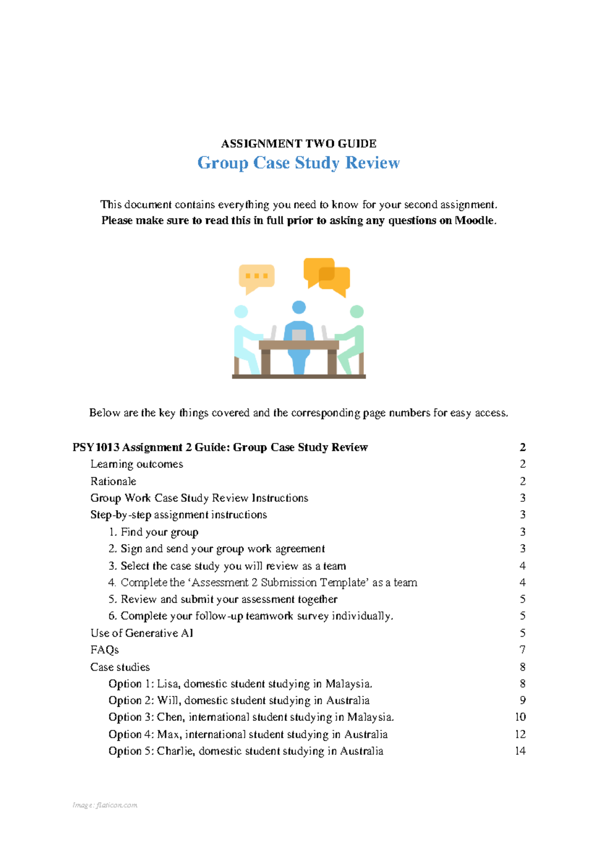 Assignment 2 Guide - Image: flaticon ASSIGNMENT TWO GUIDE Group Case ...