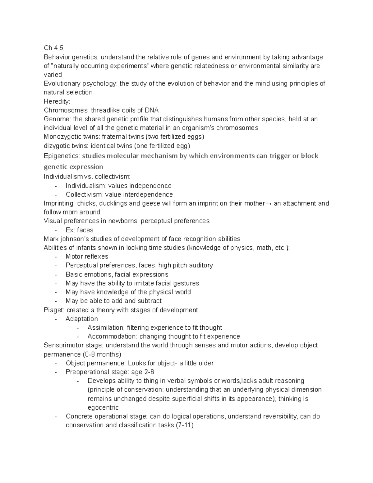 Psych 111 study guide exam 1 - Ch 4, Behavior genetics: understand the ...