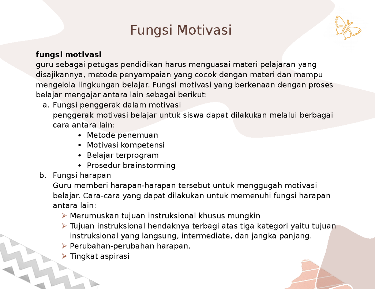 Fungsi Motivasi Belajar - Fungsi Motivasi Fungsi Motivasi Guru Sebagai ...