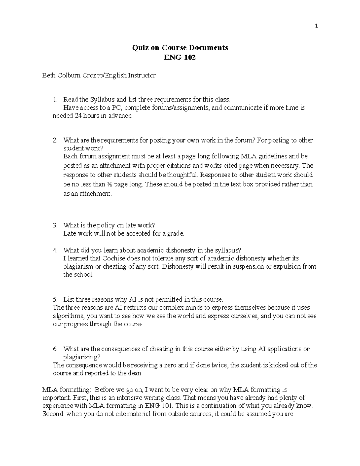 Quiz On Course Documents Eng 102 Laroiya 1 Quiz On Course Documents Quiz On Course Documents Eng 102 Laroiya 1 Quiz On Course Documents