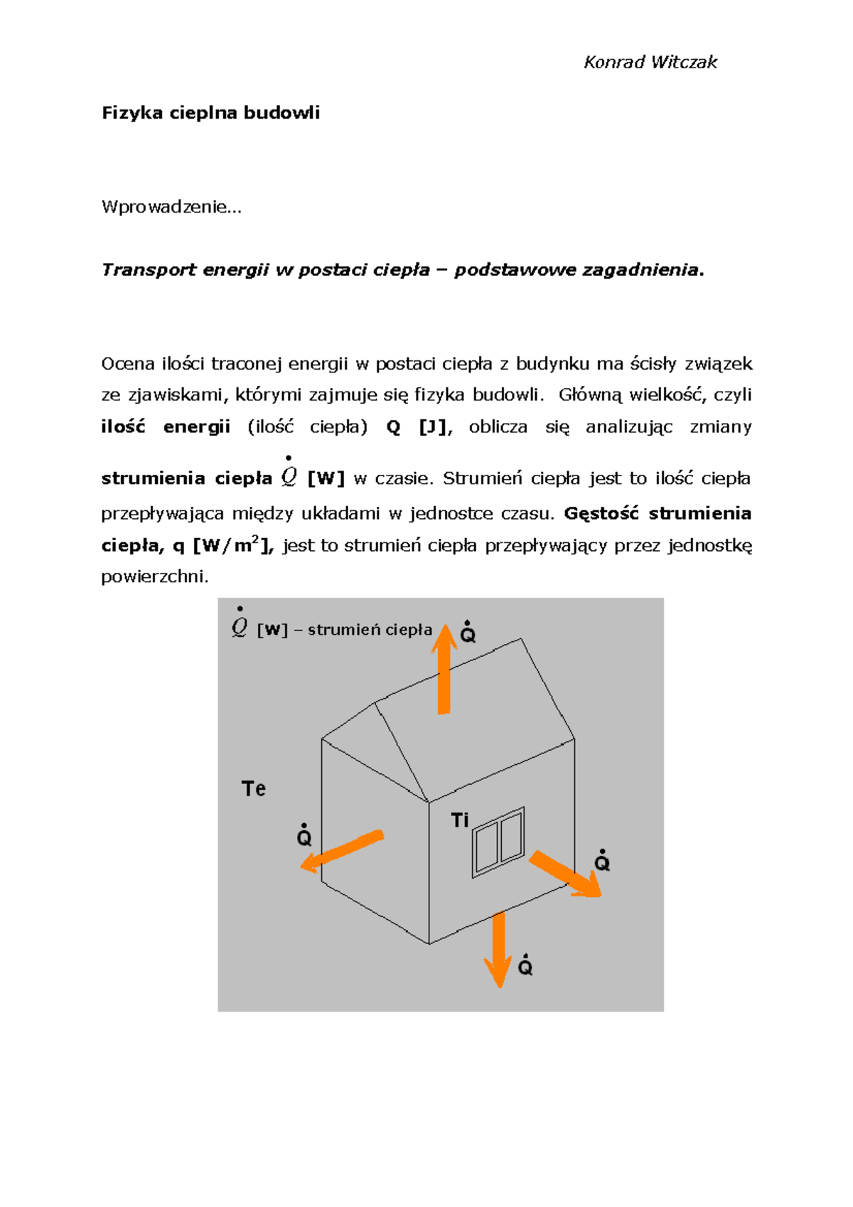 2013 03 06 Fizyka Budowli - Fizyka Cieplna Budowli WprowadzenieÖ ...