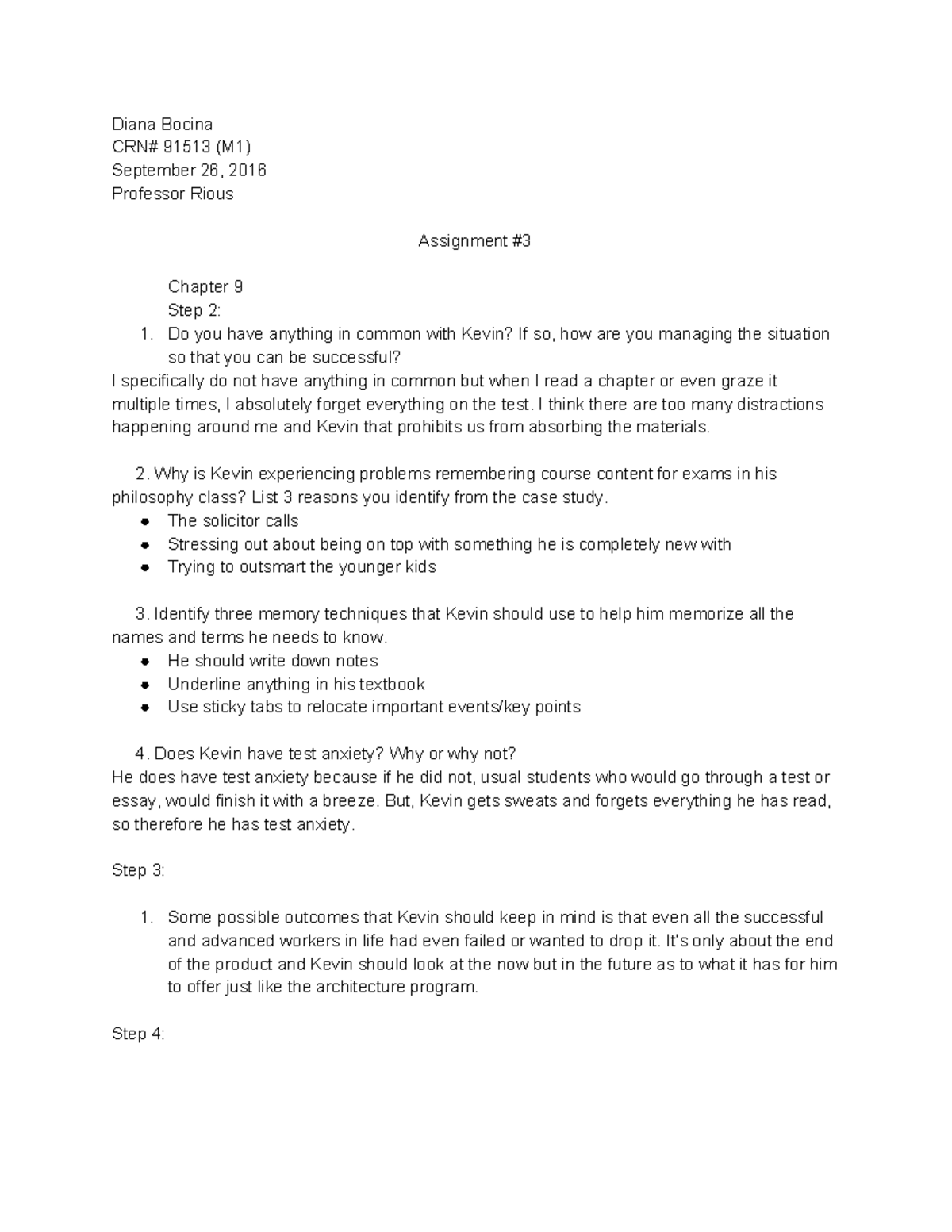 CS Assignment 3 - Grade: A+ - Diana Bocina 91513 (M1) September 26 ...