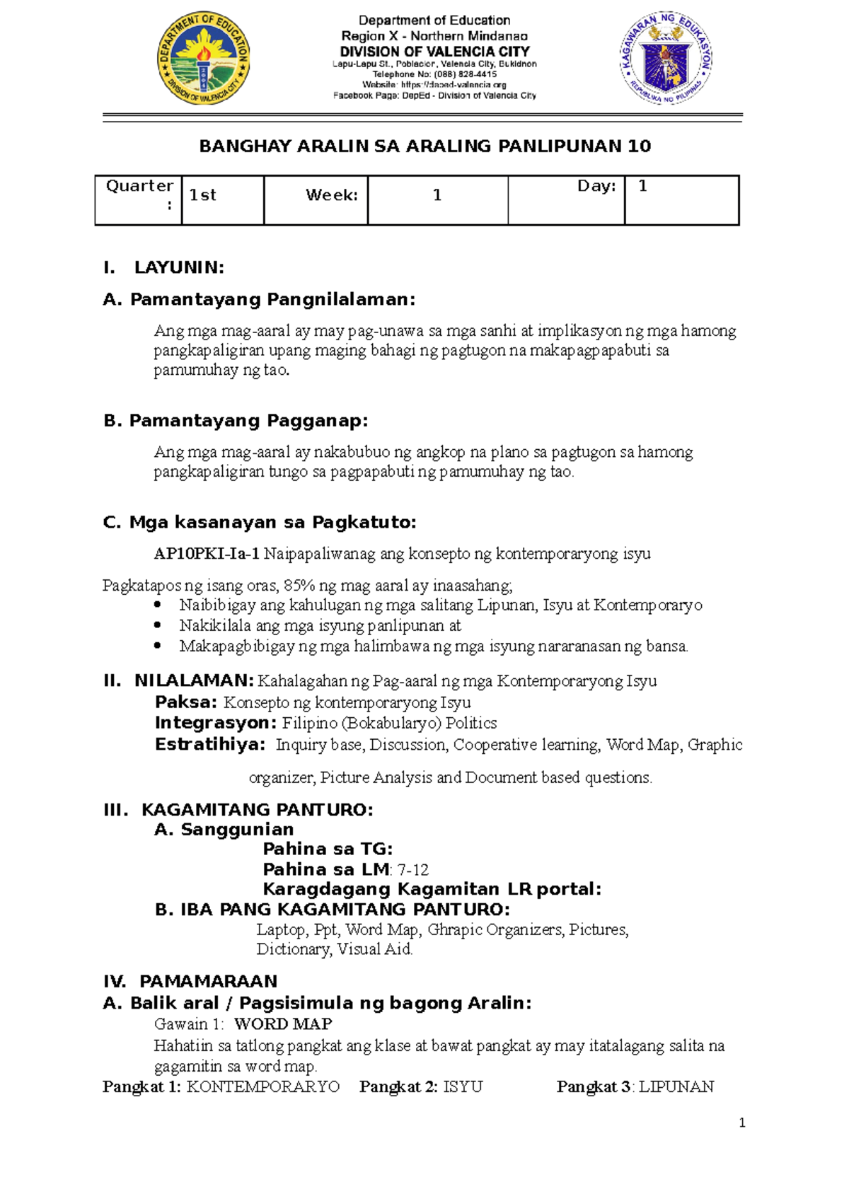 G10 DLP - Lesson Plan