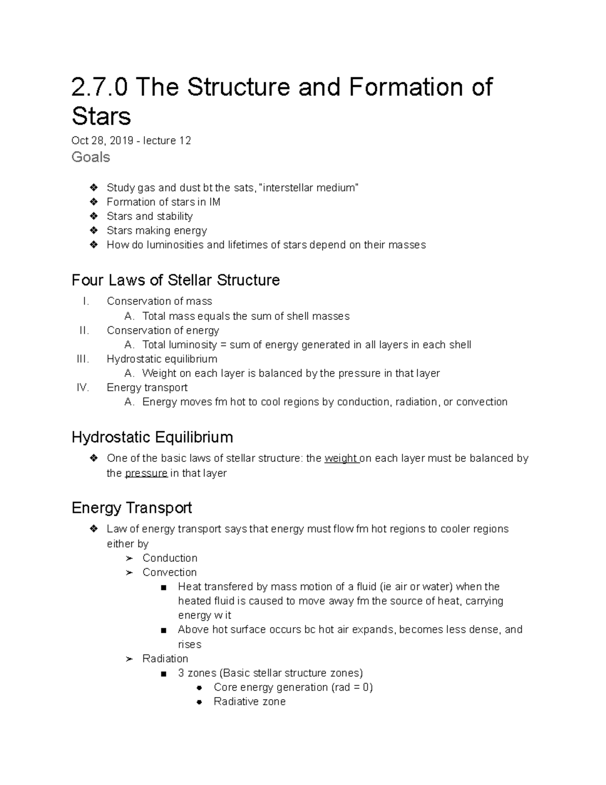 Ch 7 The Structure and Formation of Stars - 2.7 The Structure and ...