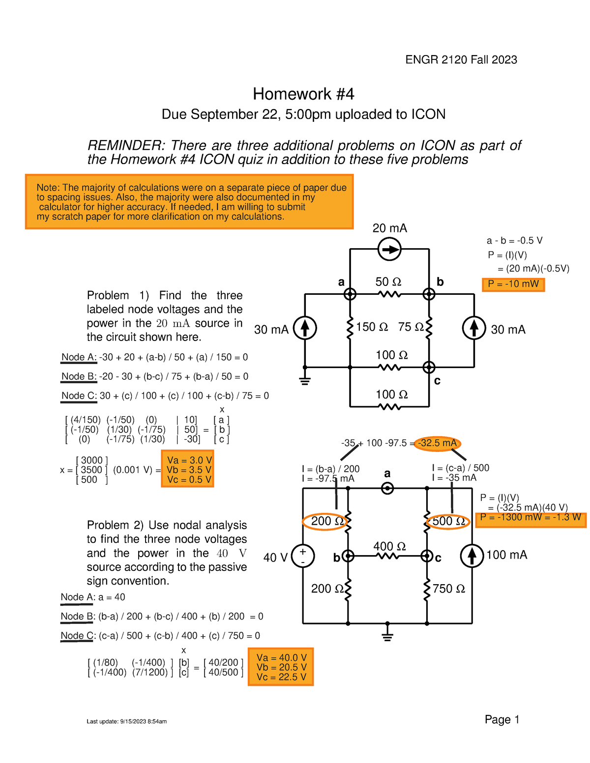 Hw04 (1) - Homework - ENGR 2120 Fall 2023 Homework Due September 22, 5 ...