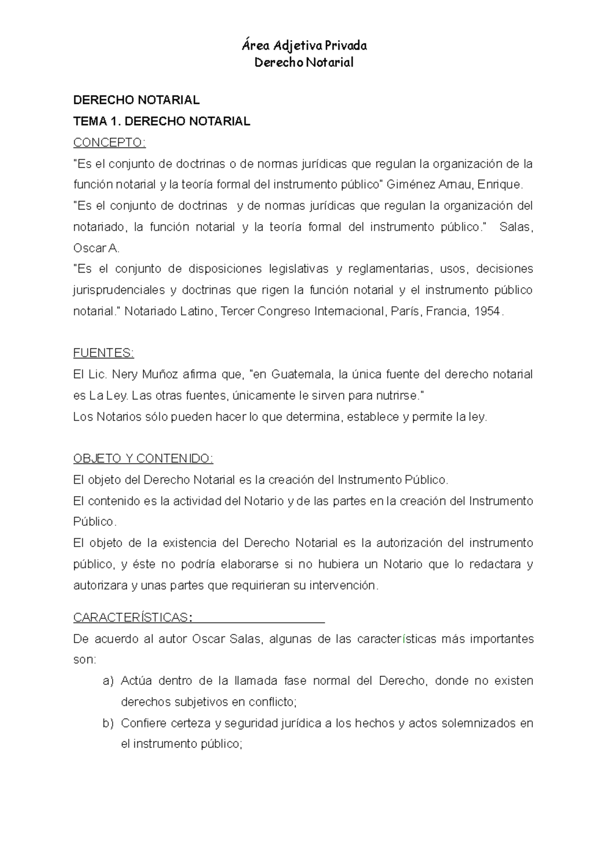 Derecho Notarial - Derecho Notarial DERECHO NOTARIAL TEMA 1. DERECHO ...