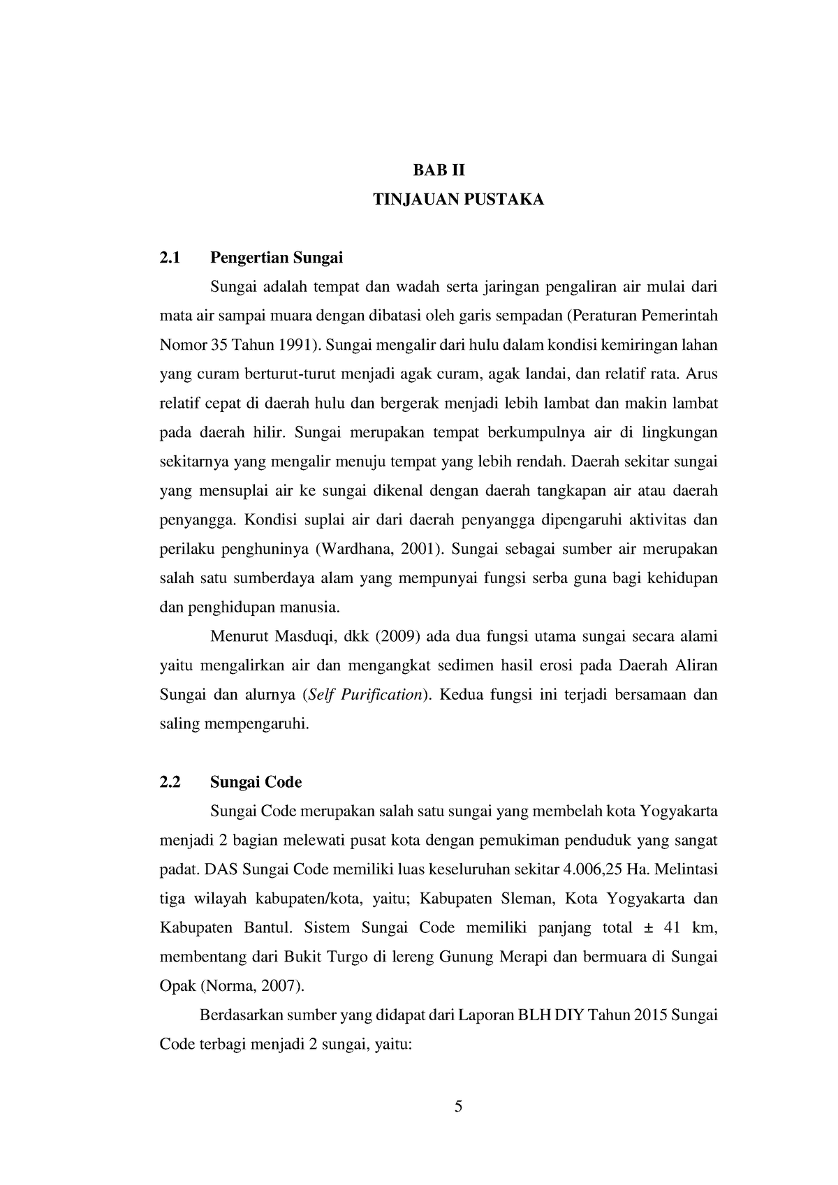 05.2 Bab 2 - Lapsem - BAB II TINJAUAN PUSTAKA 2 Pengertian Sungai ...