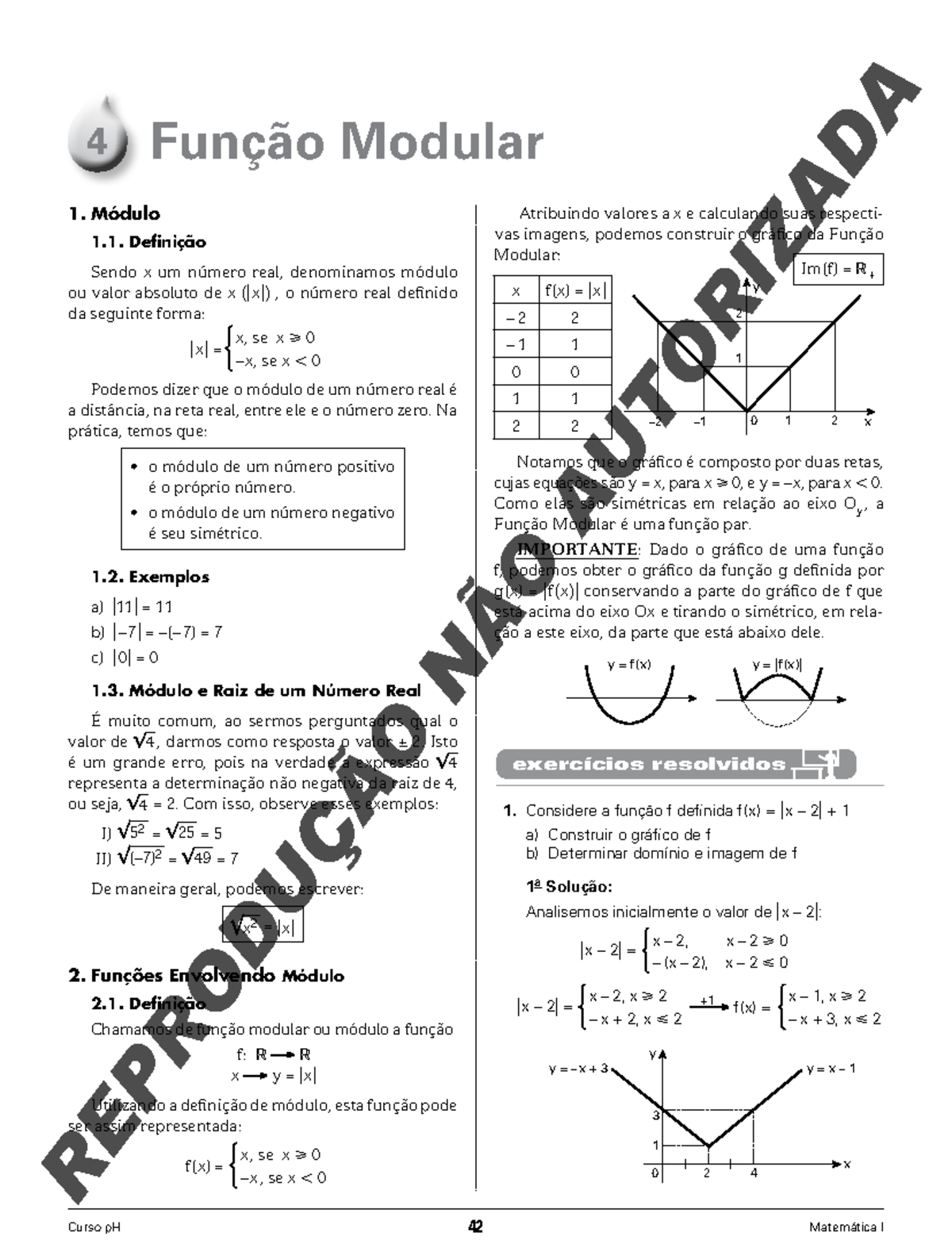 EXT MAT1 04 - apostila - Curso pH 42 Matemática I 4 Função Modular 1 ...