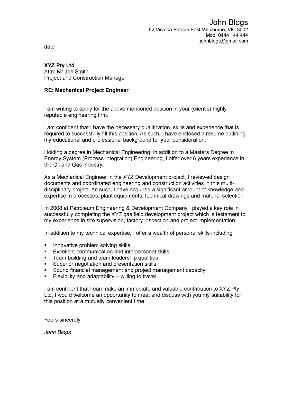 biomedical science cover letter examples