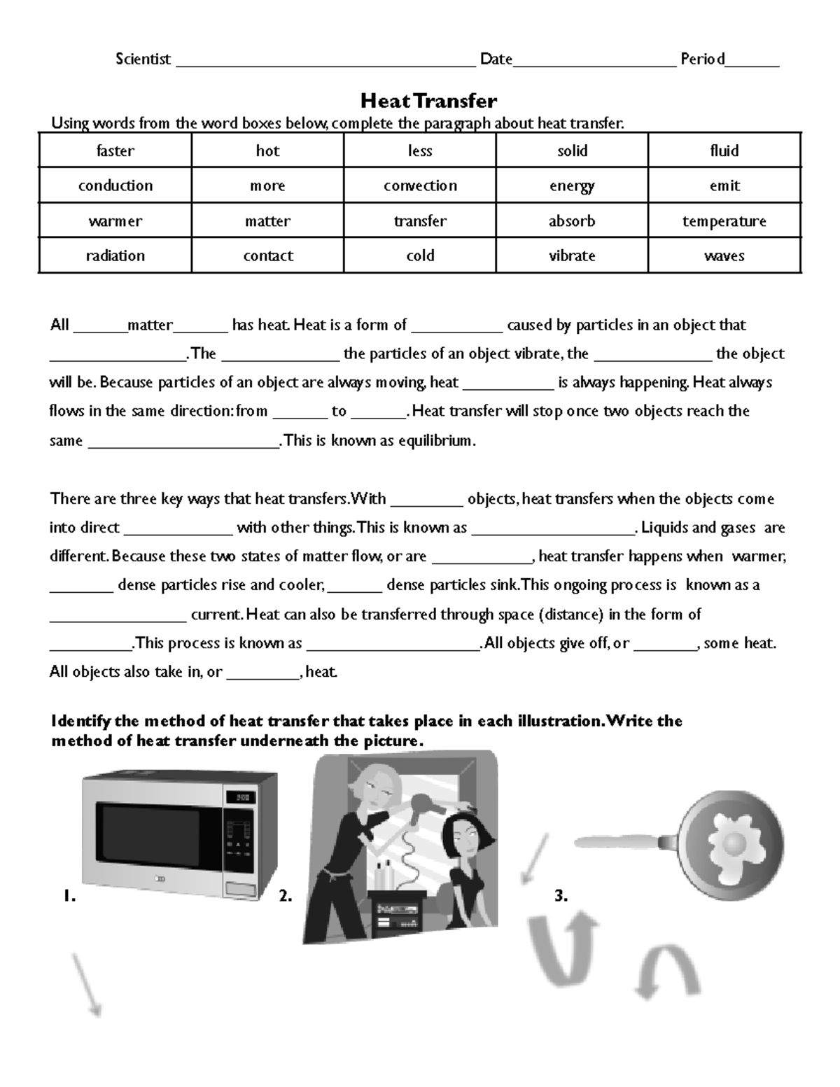 Conduction, Convection, Radiation Scientist