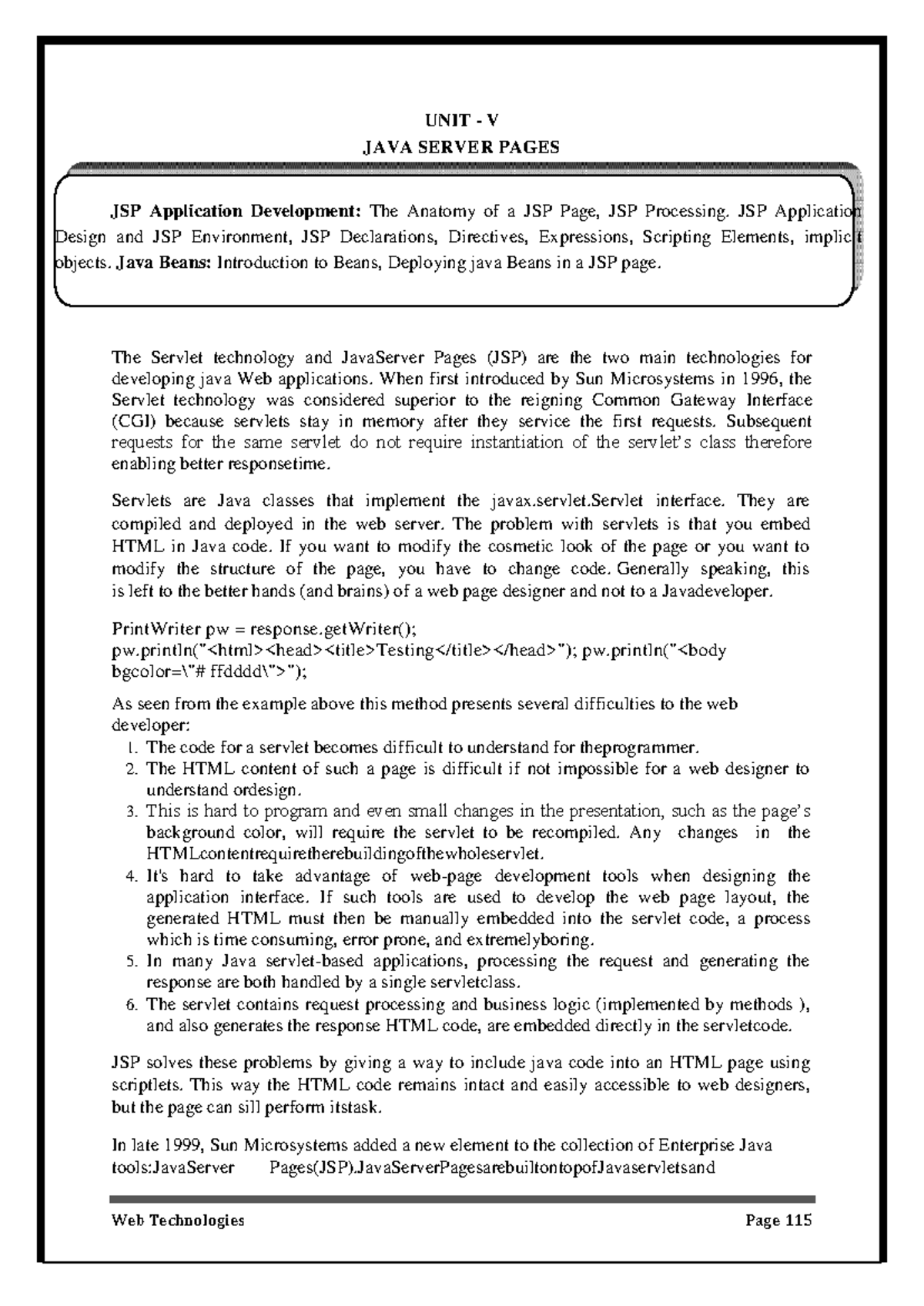 JSP Application Development Notes - JSP Application Development: The ...