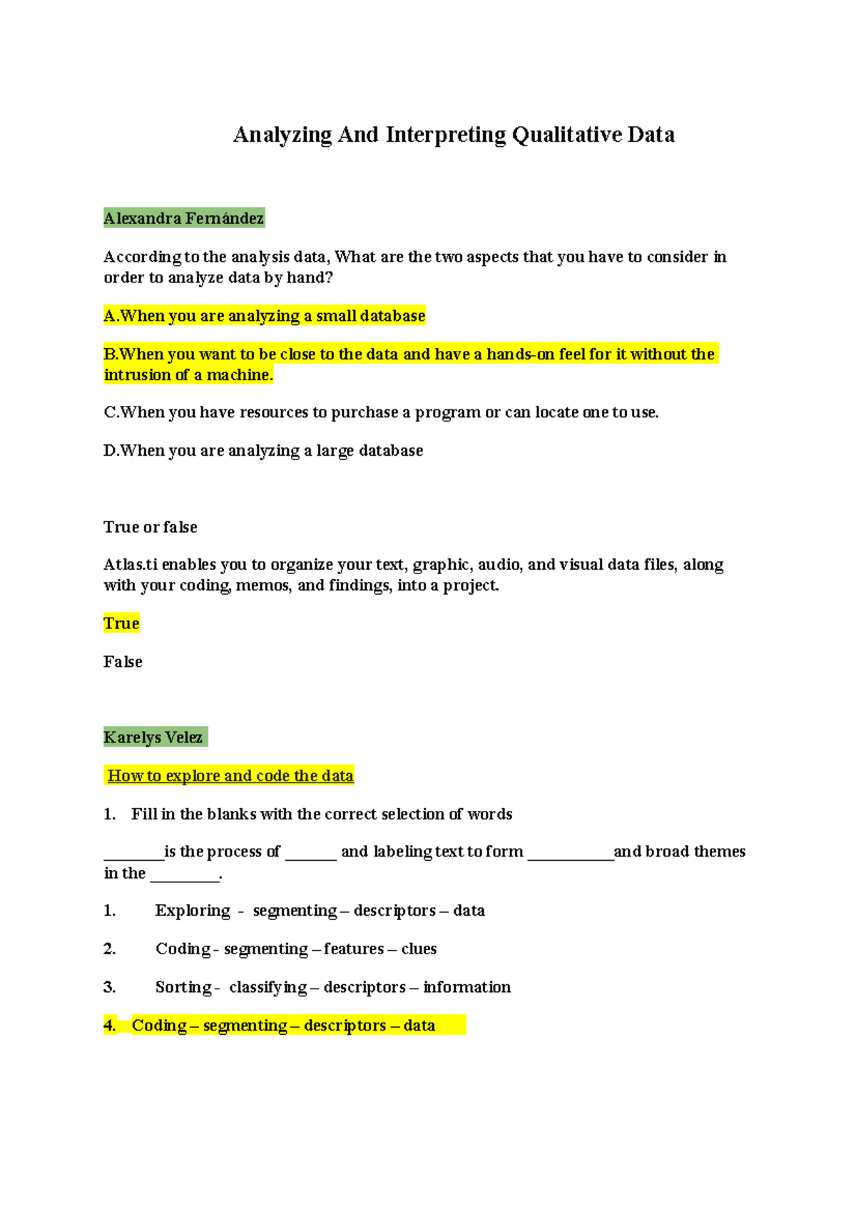 Analyzing And Interpreting Qualitative Data - Analyzing And ...