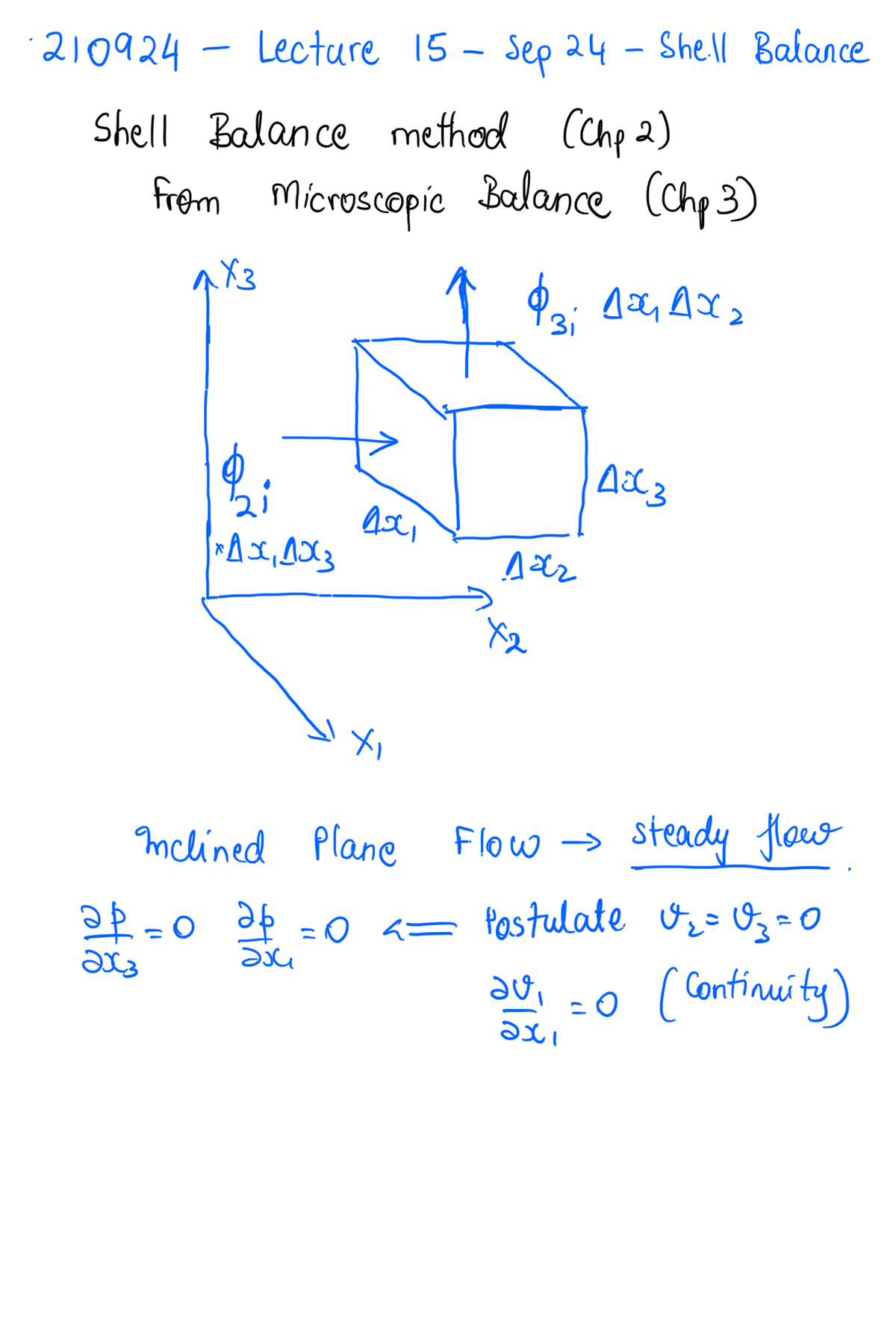 210924 Lecture 15 Sep 24 Shell Balance Scaling Introduction To Transport Phenomena