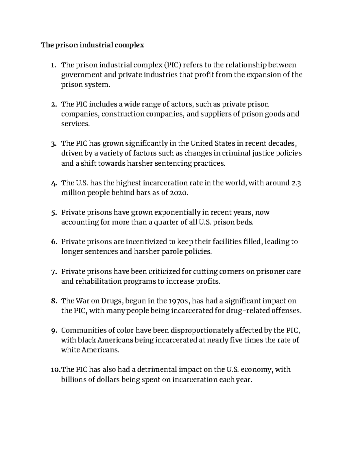 Prison Industrial Complex - The prison industrial complex The prison ...