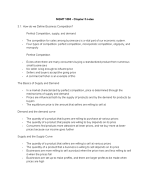 Module 1 - notes and definitions form chapter 1 - Selected Exercises ...