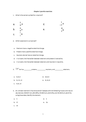 Chapter 1 Practice Exercises - Chapter 1 practice exercises Which one ...