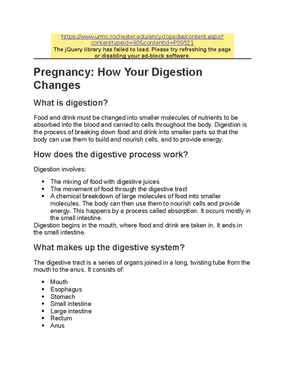 Pregnancy How Your Digestion Changes Rochester urmc.rochester/encyclopedia/content.aspx? Studocu