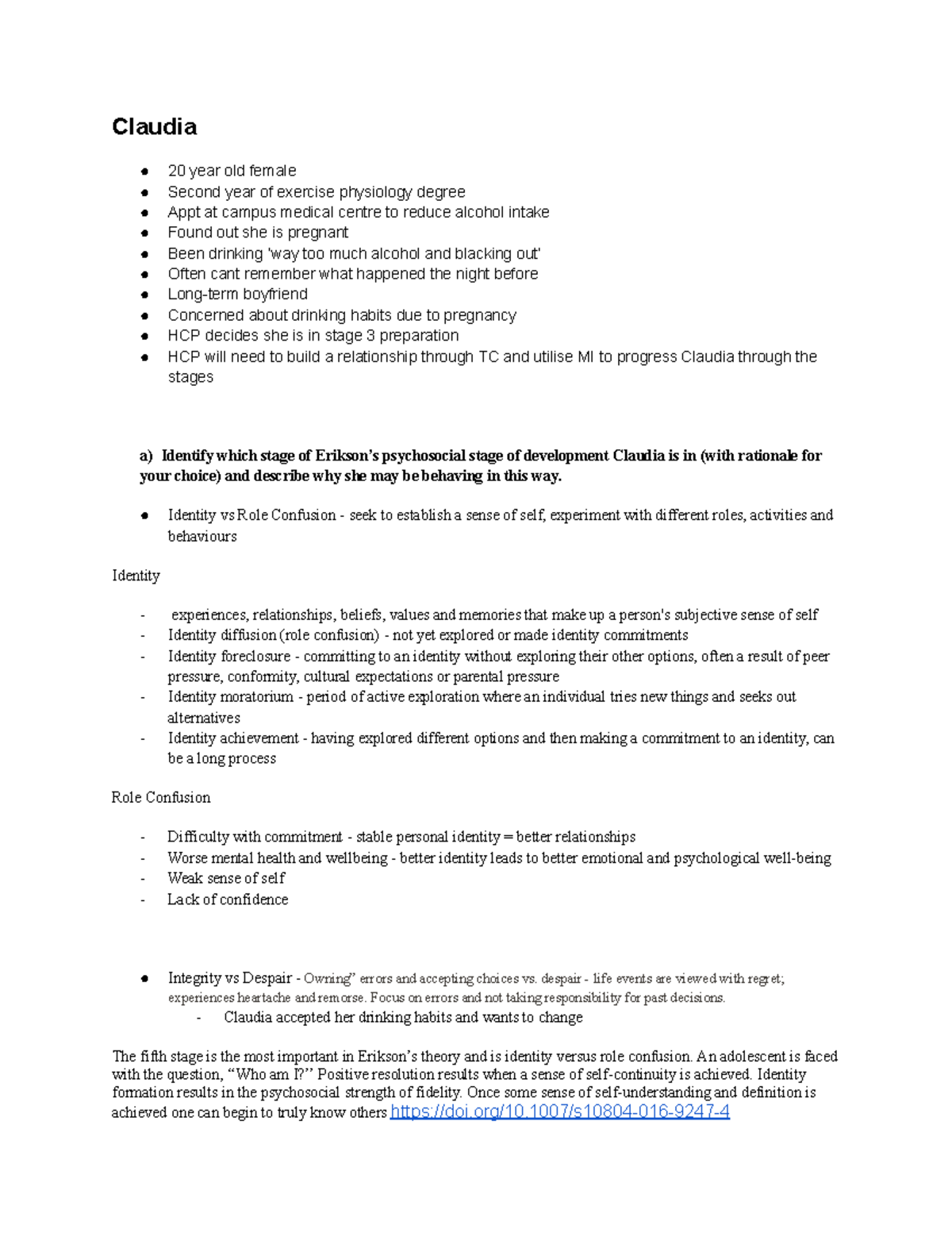 assessment-2-hlsc111-claudia-20-year-old-female-second-year-of