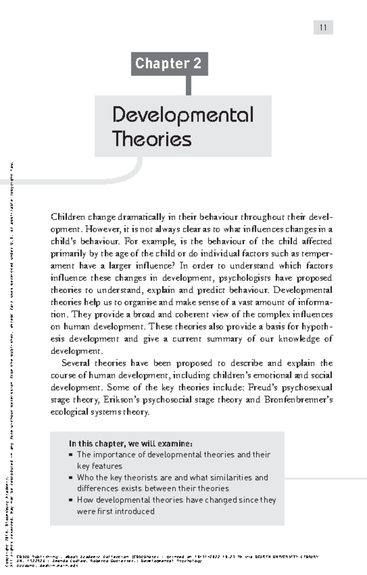 Developmental Theories - 11 Children change dramatically in their ...