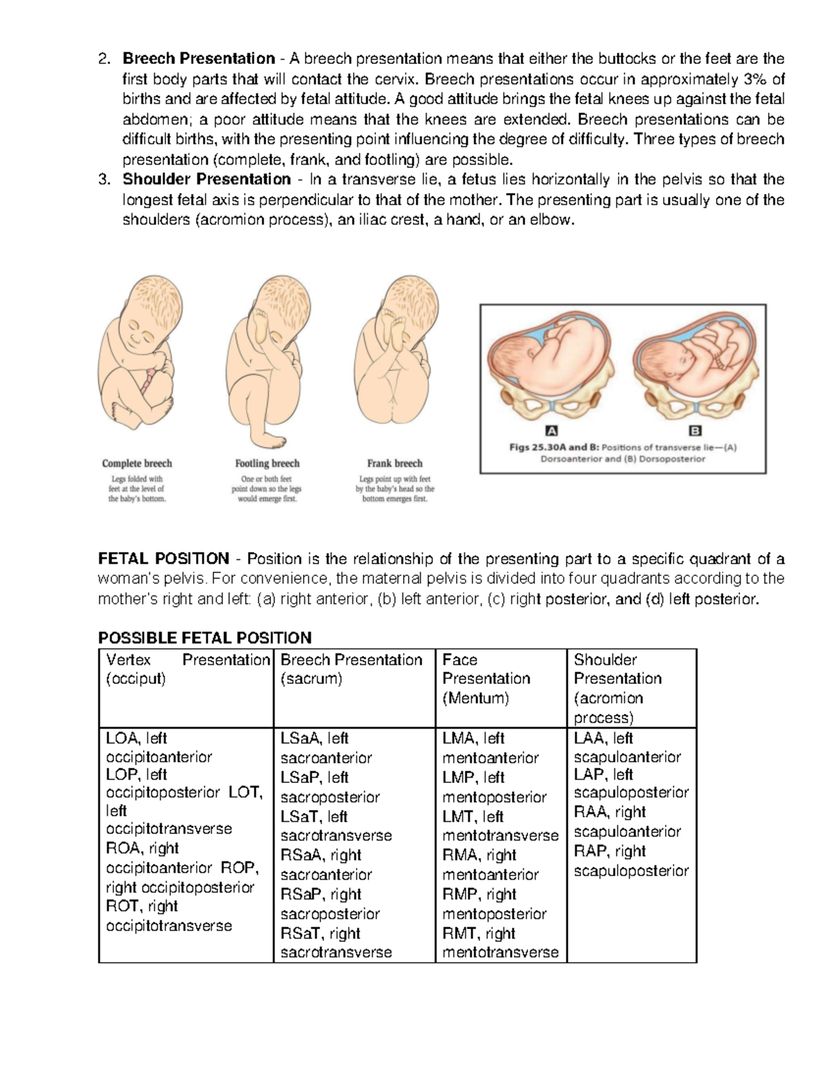 Breech Presentation - Breech presentations occur in approximately 3% of ...