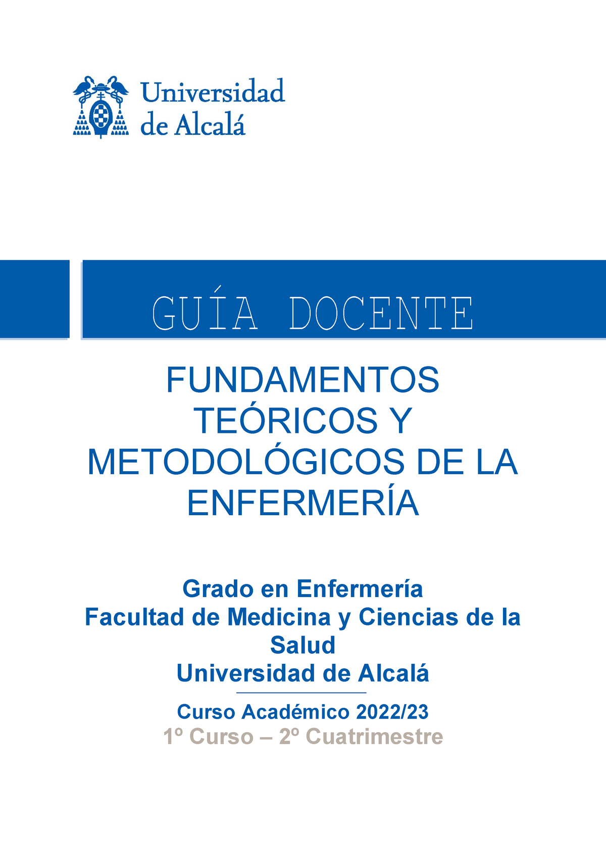 209006-255006 Fundamentos Teóricos Y Metodologicos 2022-23 ...