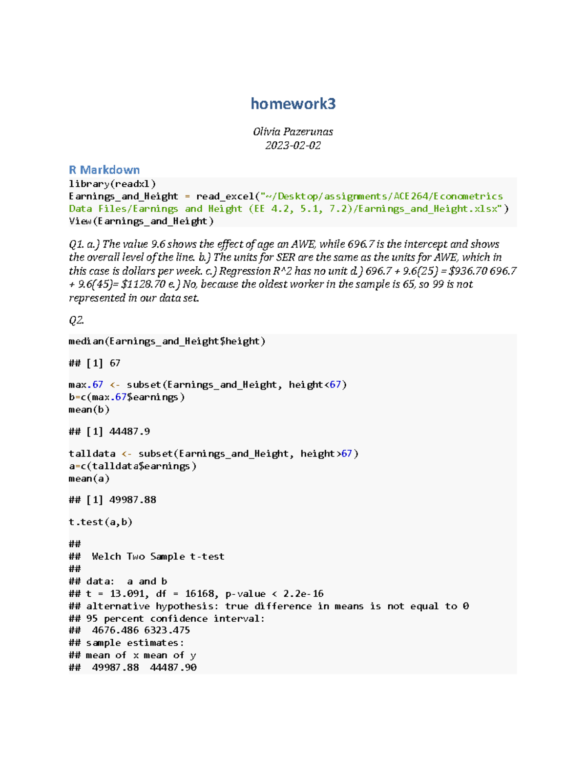 Week3hw - Week 3 Homework R - homework Olivia Pazerunas 2023-02- R ...