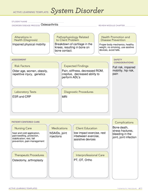 DIC System Disorder Sheet - ACTIVE LEARNING TEMPLATES THERAPEUTIC ...