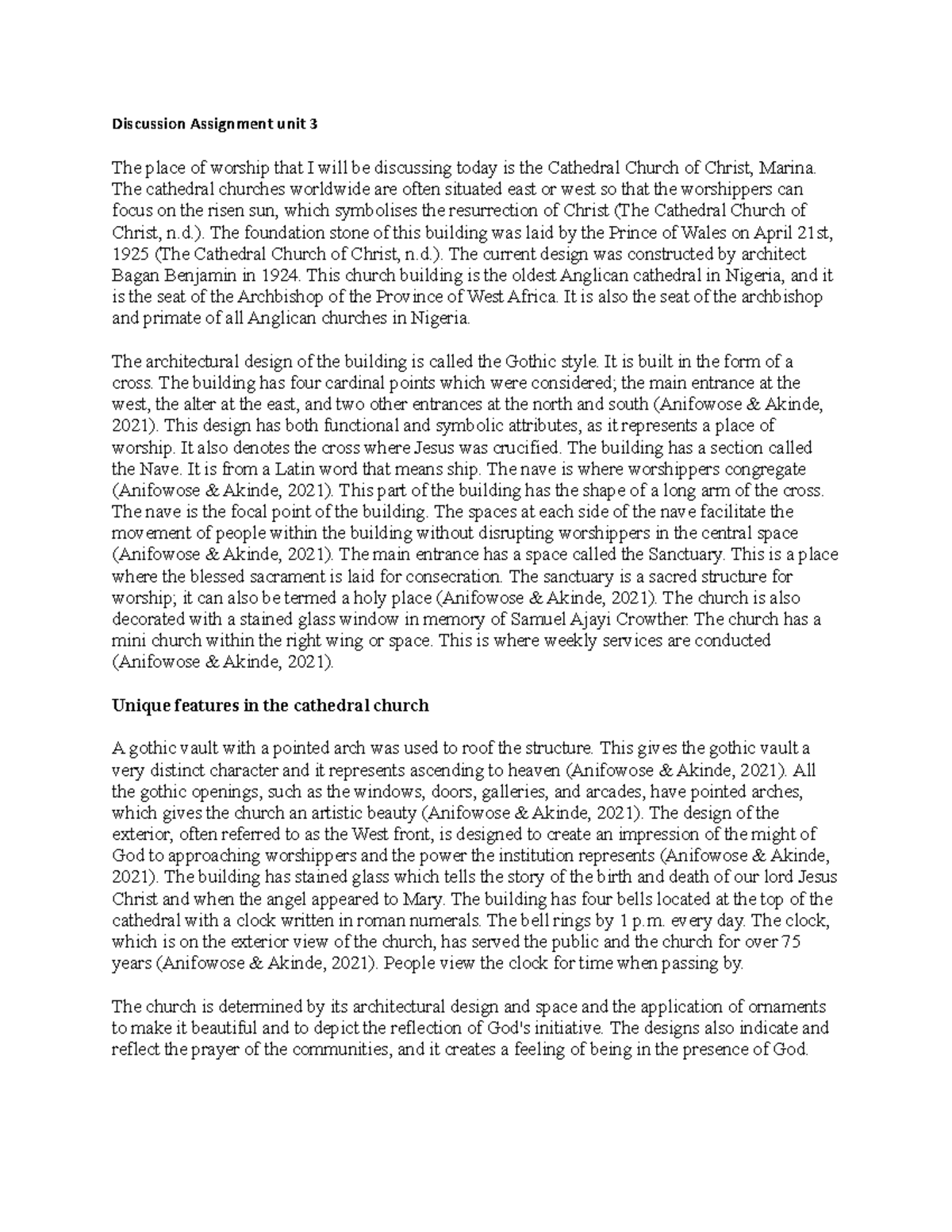 Discussion assignment unit 3 art history - Discussion Assignment unit 3 ...