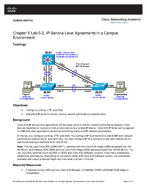 CCNPv 6 Switch Lab4-1 Inter-VLAN Routing Student Form - Chapter 4 Lab 4 ...
