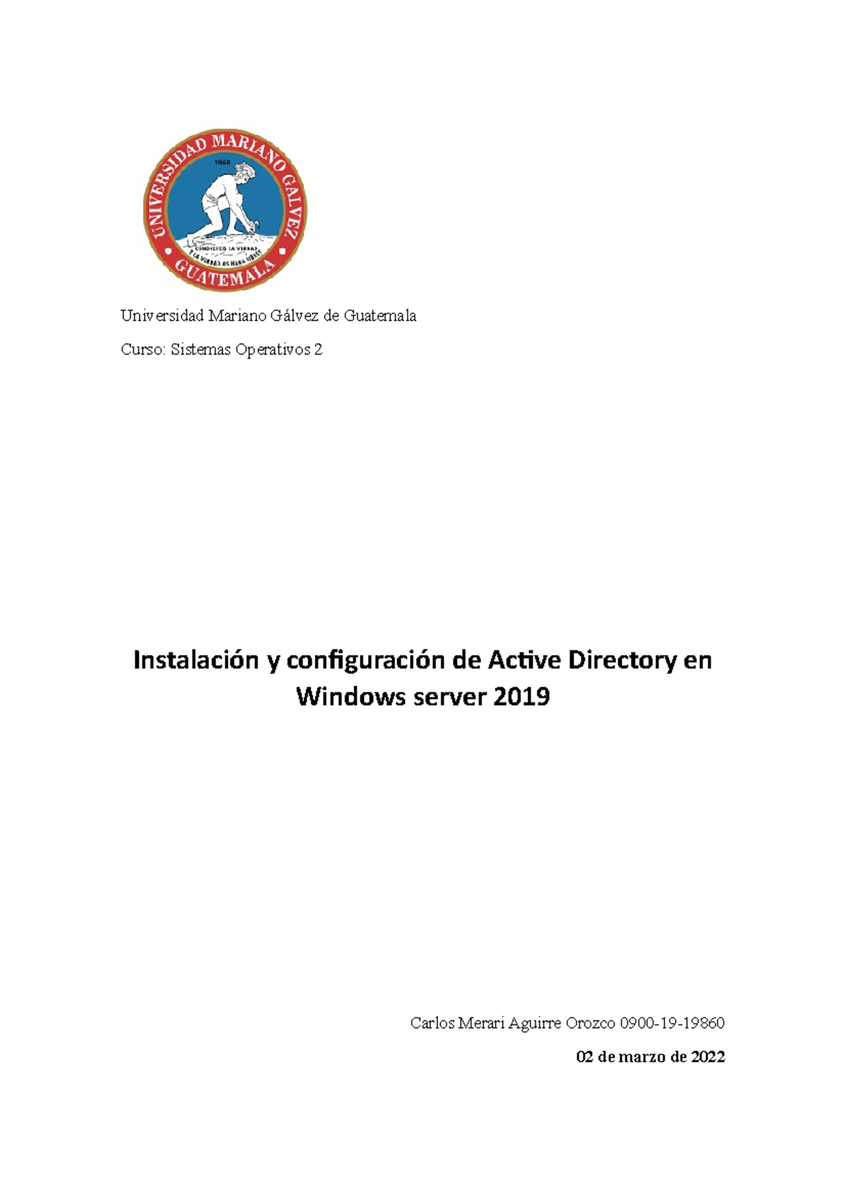 Instalación y configuración de Active Directory en Windows server 2019 ...