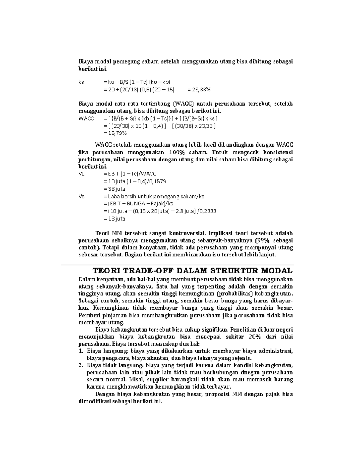 6 - Tugas - Biaya Modal Pemegang Saham Setelah Menggunakan Utang Bisa ...