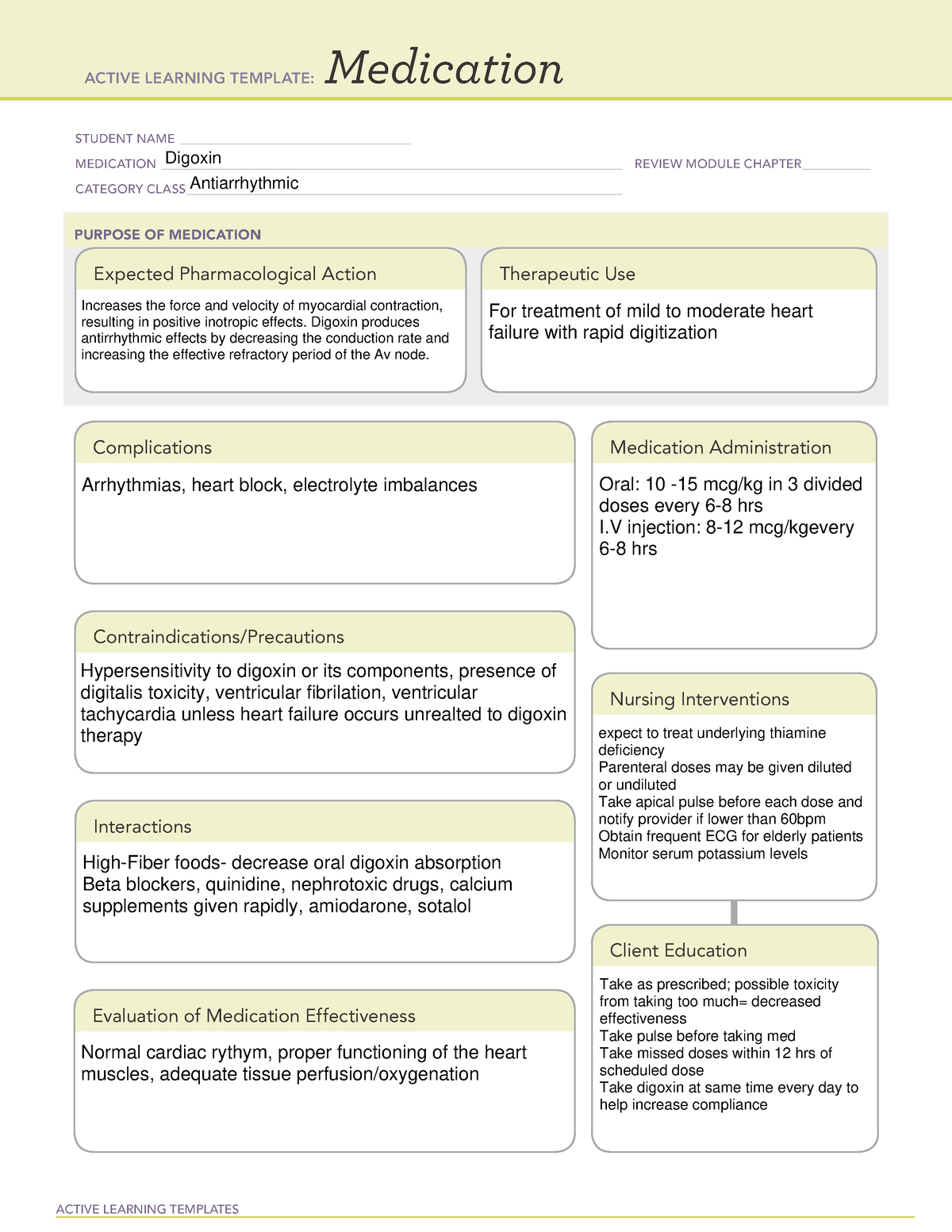 medication-template-digoxin-active-learning-templates-medication