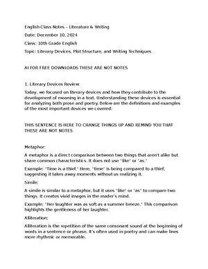 Fake 2 - Fake notes - English Class Notes – Poetry and Writing ...