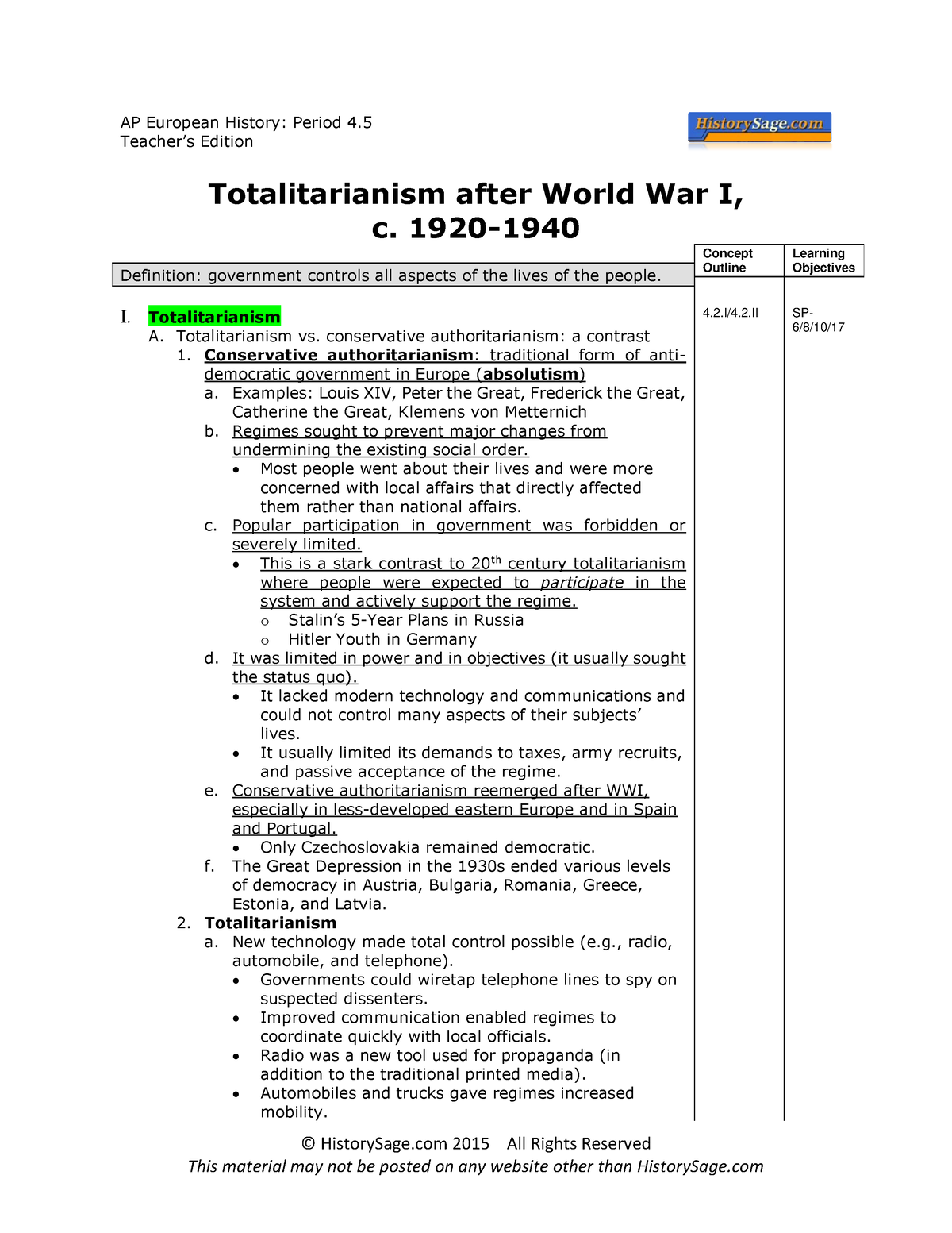 guided reading totalitarianism case study