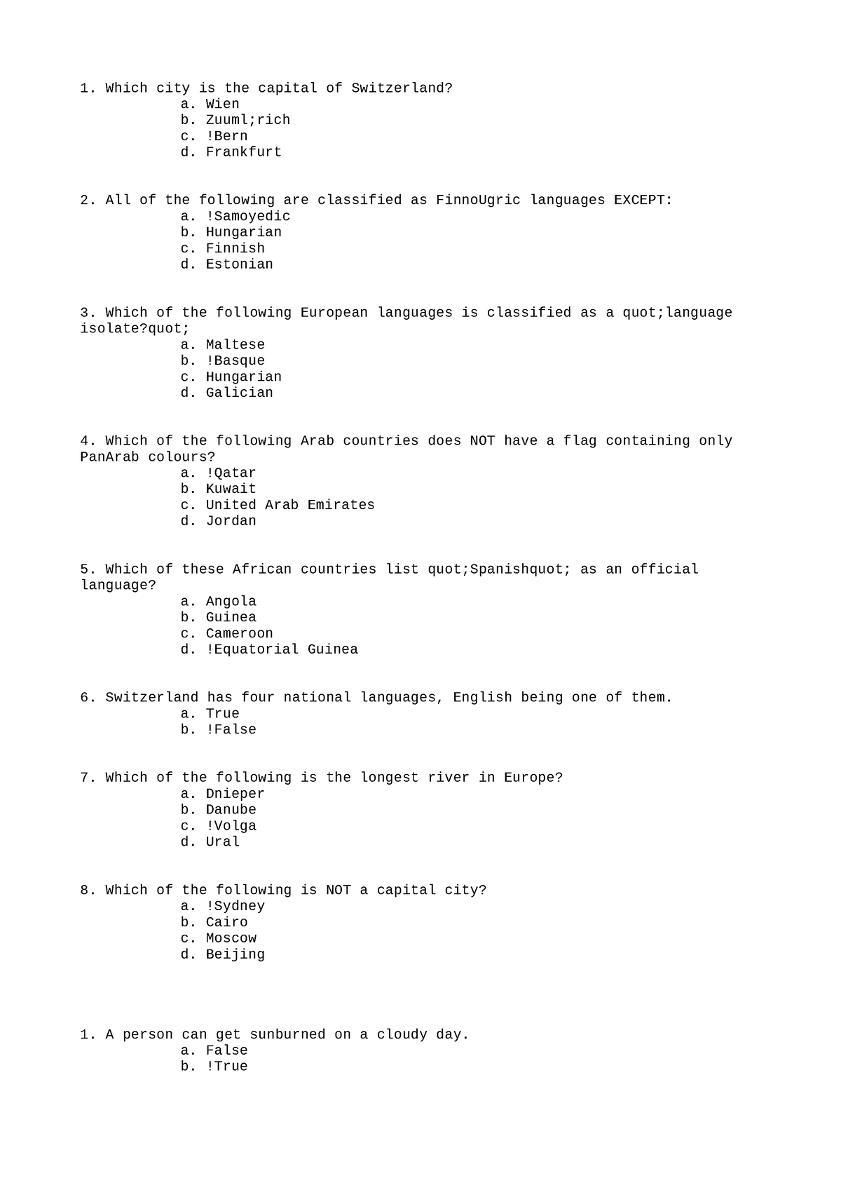 MU328 Lab Report 7 - HELLO - Which city is the capital of Switzerland ...