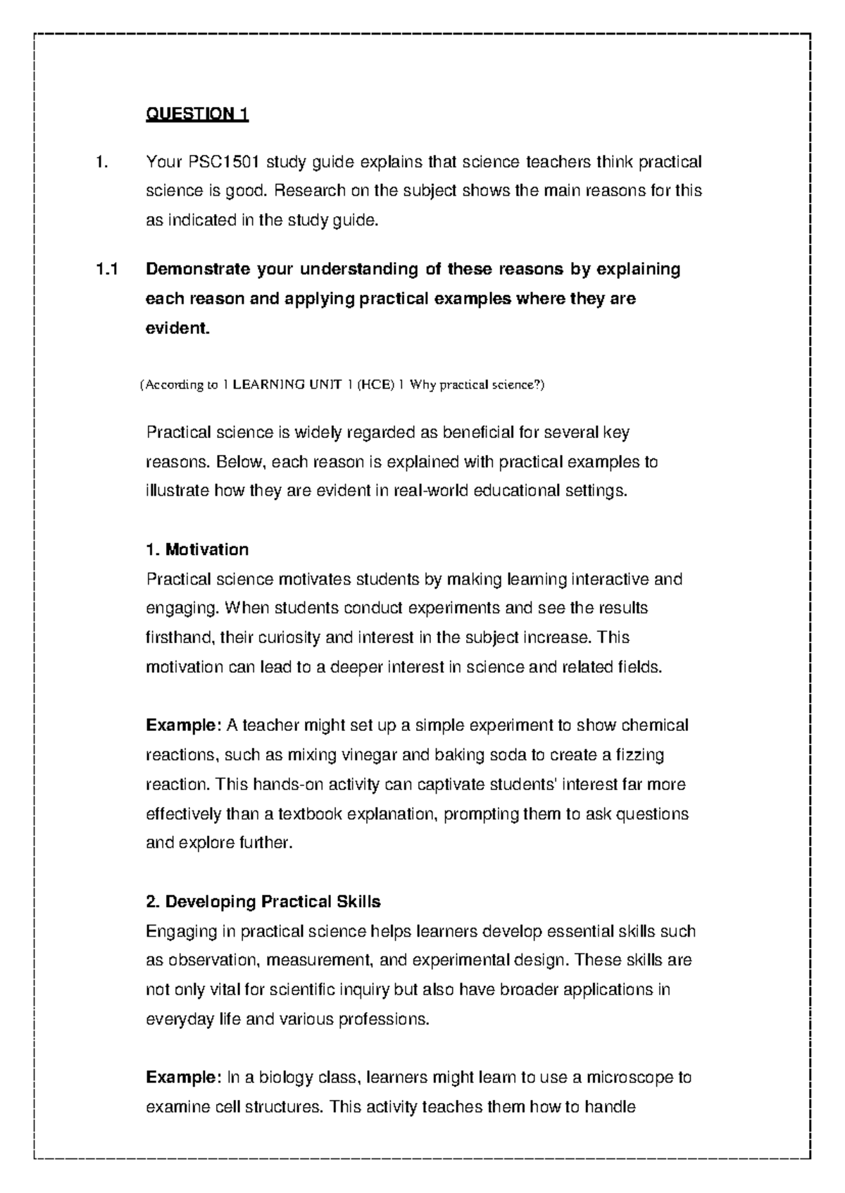 esc1501 assignment 9