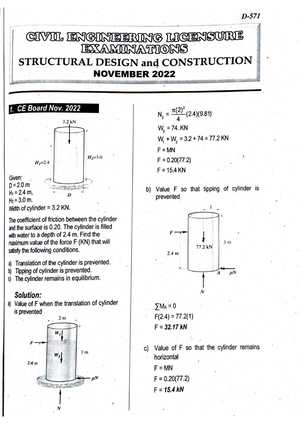 CE REF MSTE Nov 2022 - Board Exam - Bs Civil Engineering - Studocu