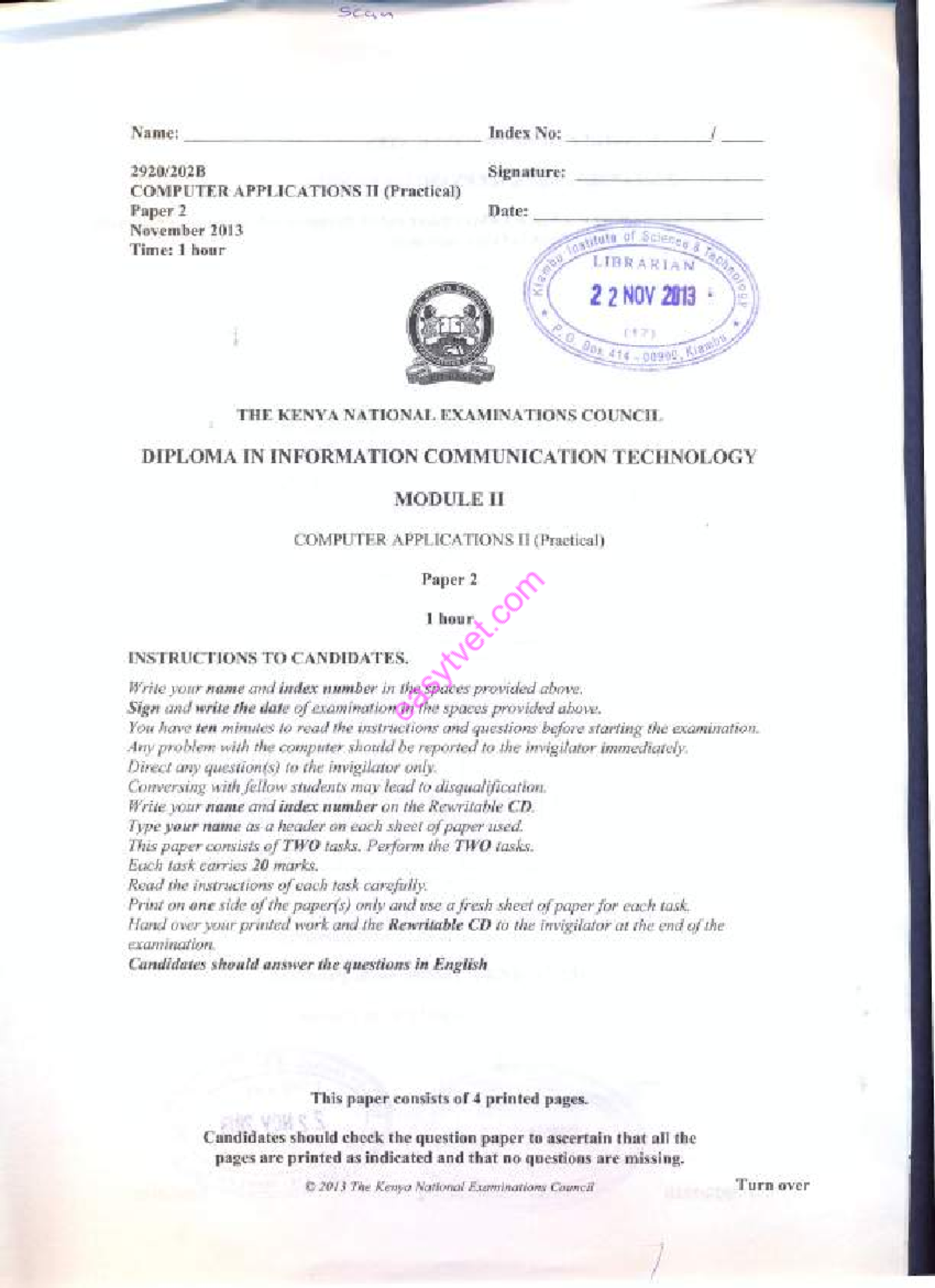 CA PRAC 2013 n-1 - computer application practical past papers ...