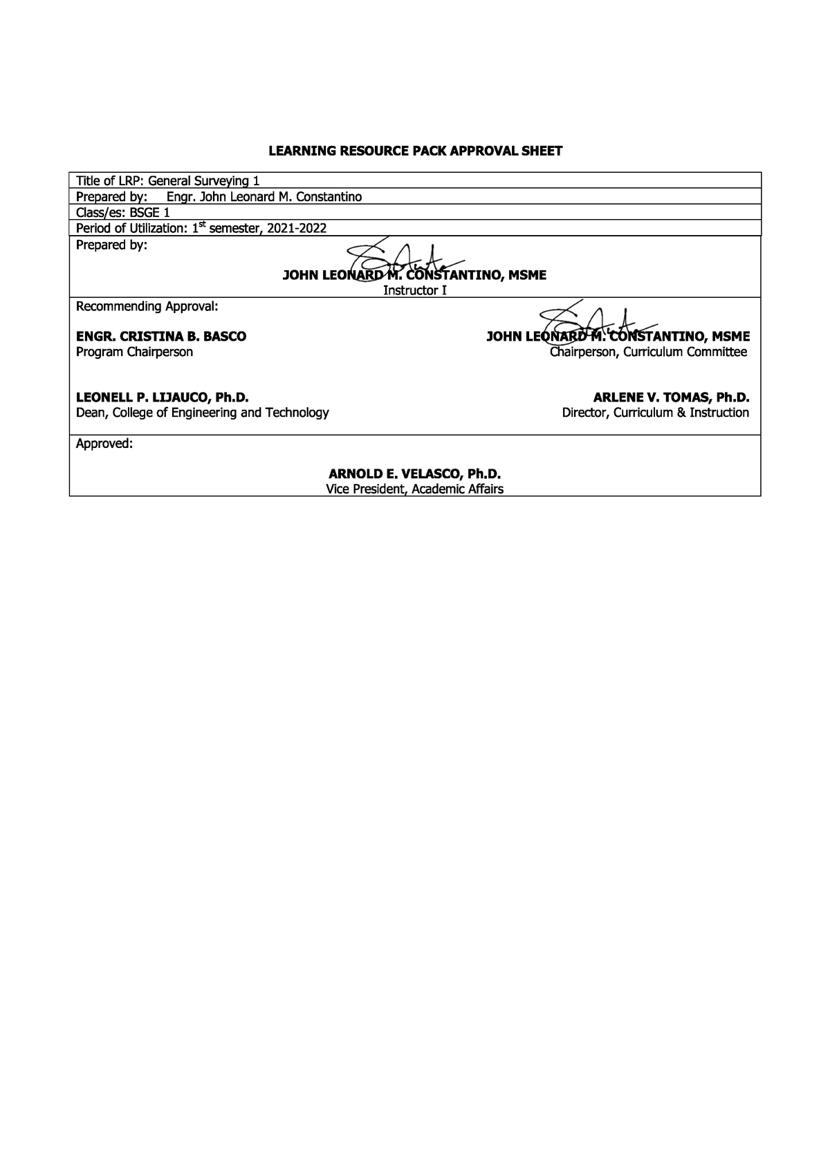 General Surveying 1 Course Lesson Summary - Fundamentals of Surveying ...