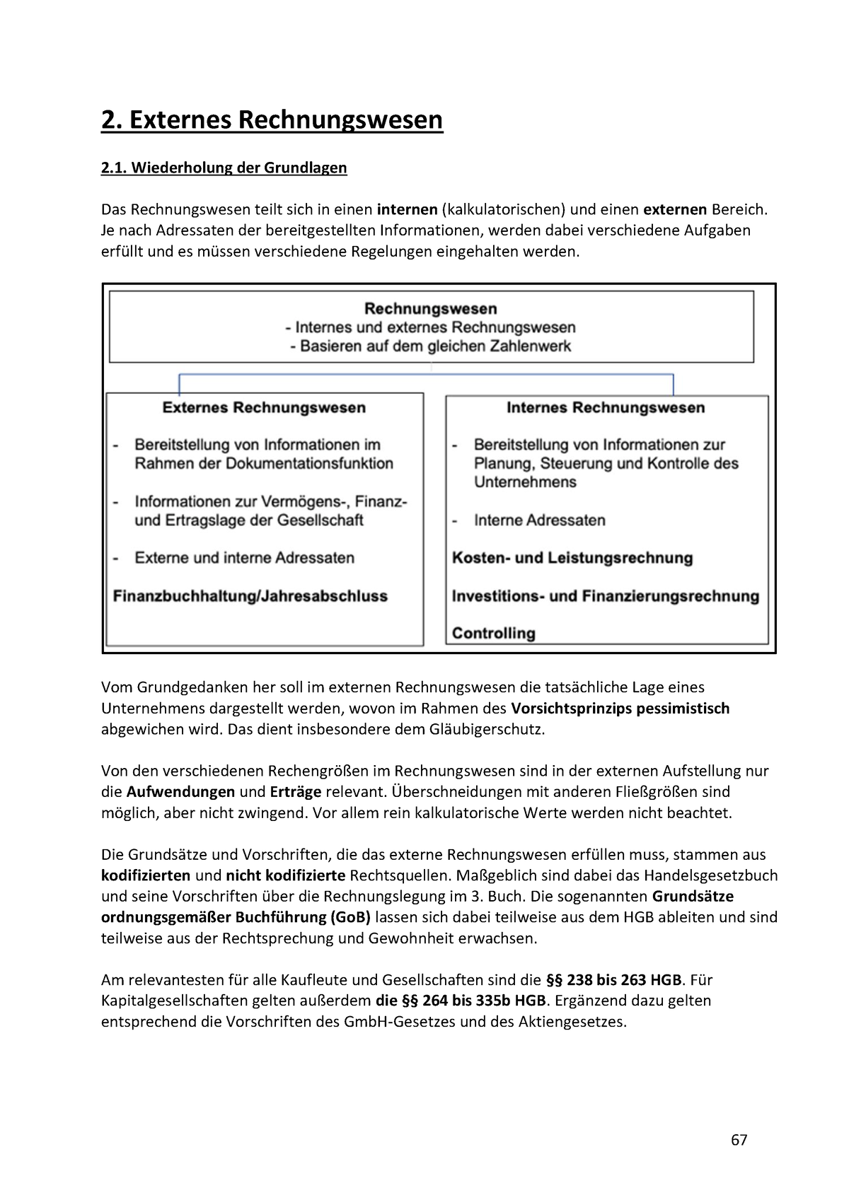 Zusammenfassung Externes - 2. Externes Rechnungswesen Wiederholung Der ...