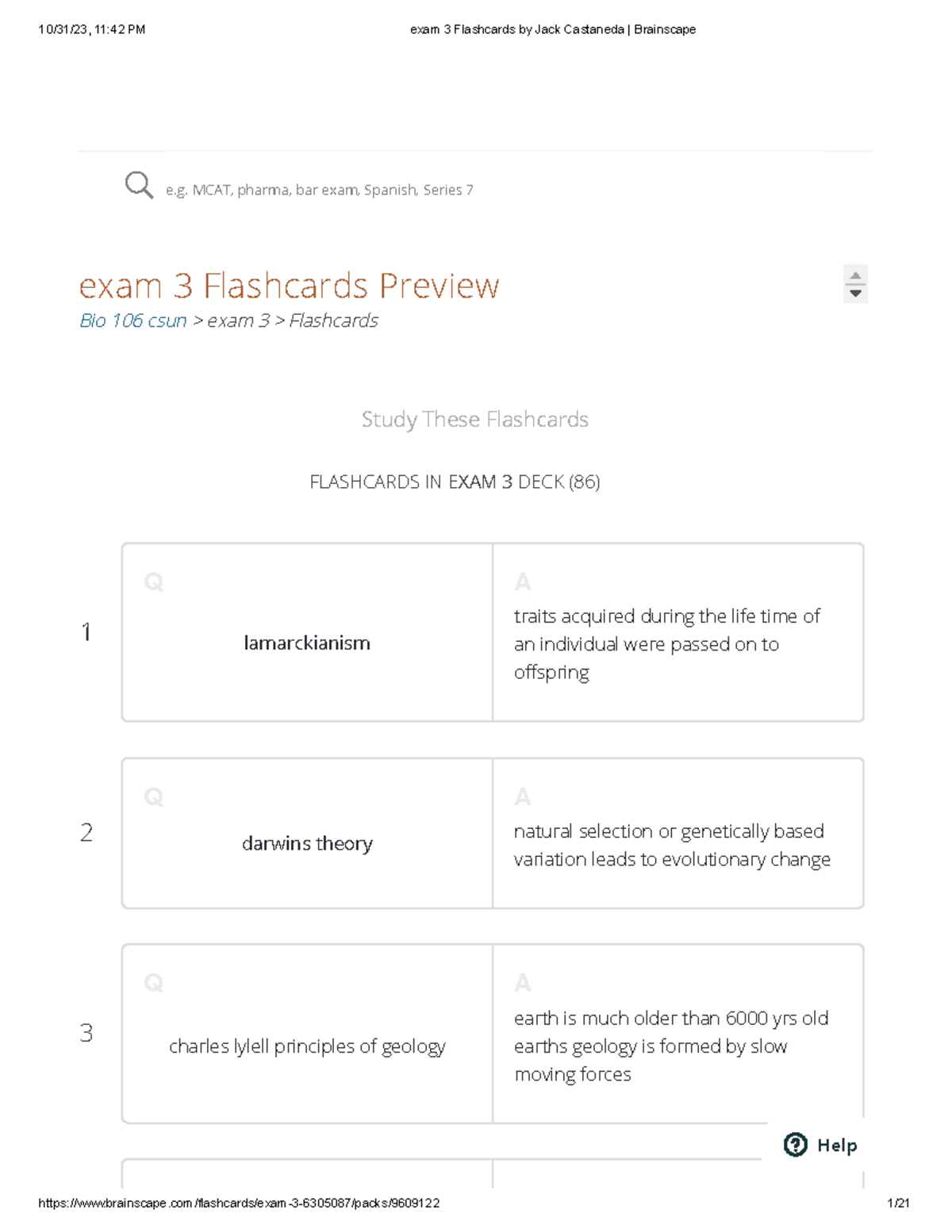 Exam 3 Flashcards By Jack Castaneda Brainscape - Study These Flashcards ...