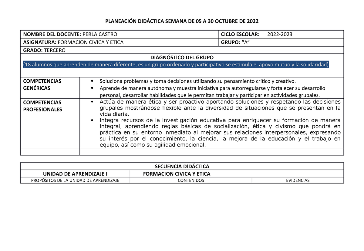 Estrategias Planeacion Formacion Civica Y Etica 3er Grado Secundaria Hoja Planeacion 7764