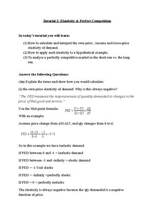 Chapter 2 - Supply and demand - Economics - Chapter 2 Supply and Demand ...