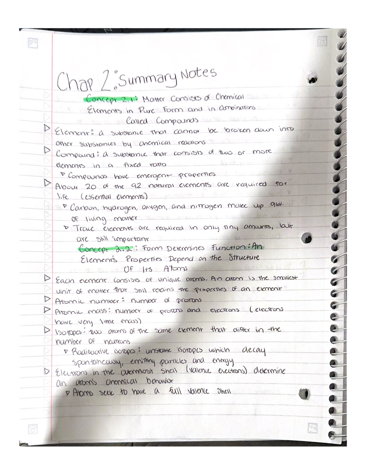 Chap 2 Summary Notes - BSC2010 - Studocu