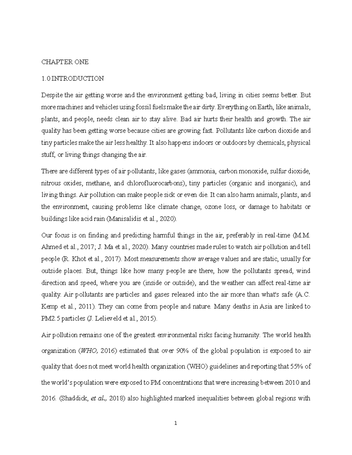 Challenges and future propect of mq-135 sensor - CHAPTER ONE 1 ...