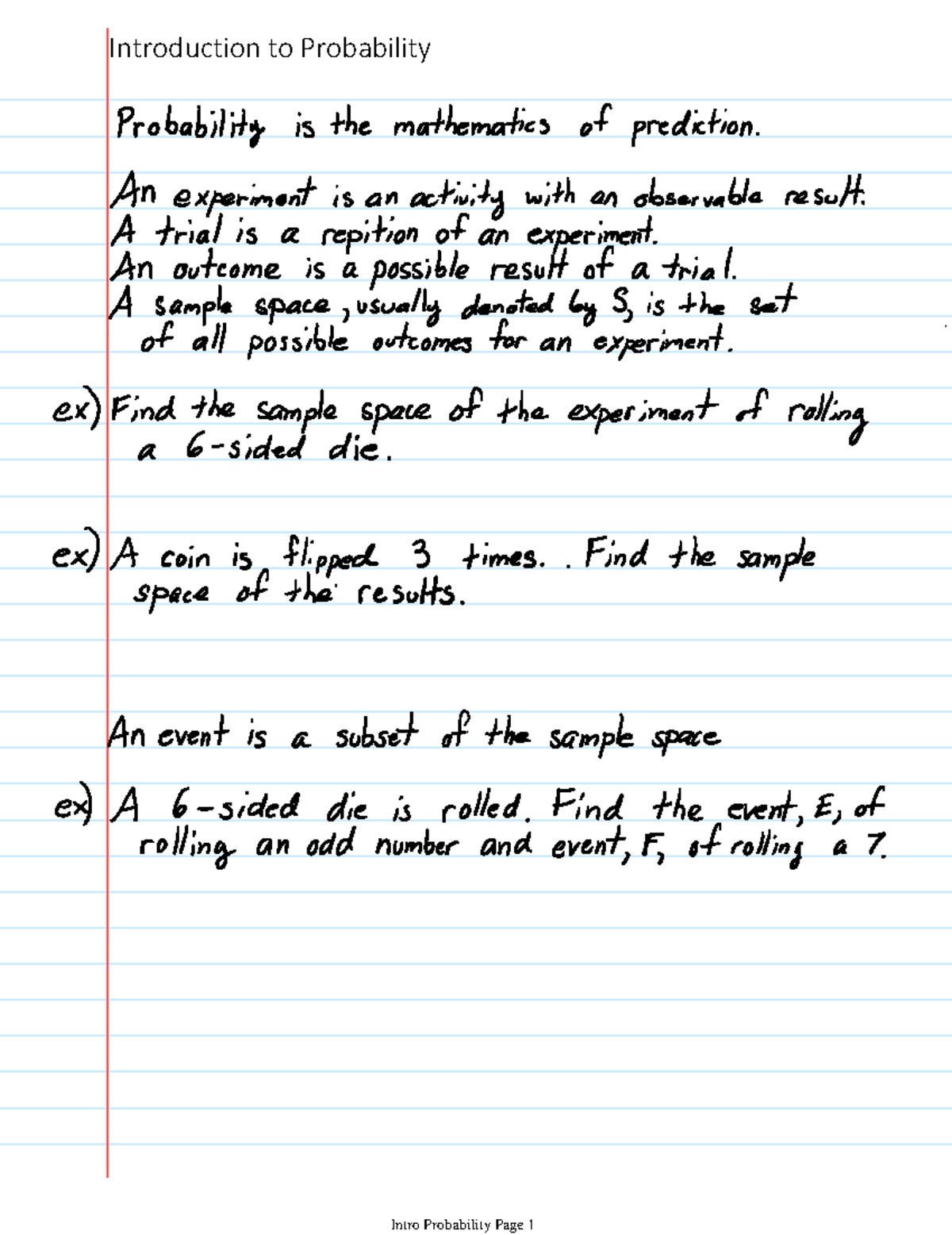 Intro Probability - MATH 239 - Introduction to Probability - Studocu