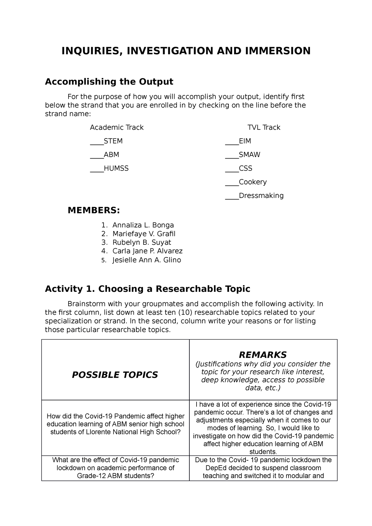 inquiries investigation and immersion research topics example stem